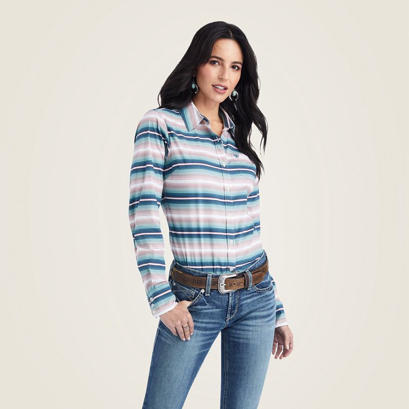 Ariat Kirby Stretch Shirt Downstream Femme | SYD-07602023