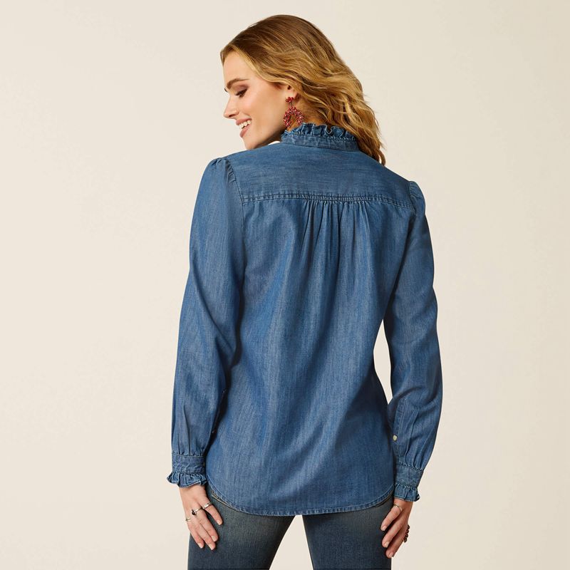 Ariat Ingalls Top Bleu Femme | CFG-94298639