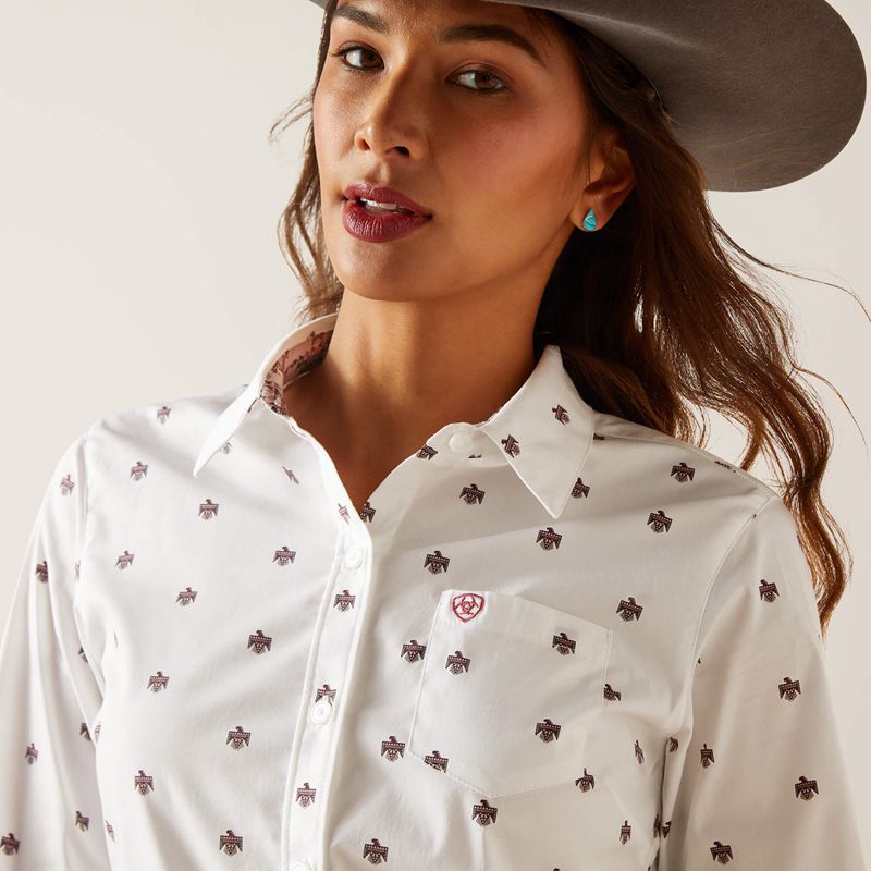 Ariat Kirby Stretch Shirt Thunderbird Print Femme | VQC-74216257