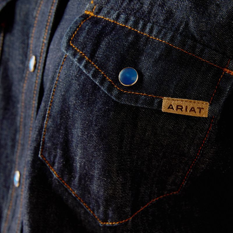 Ariat Farriday Denim Shirt Rinse Femme | SCO-61199475