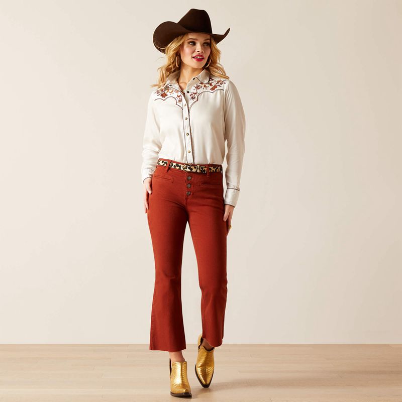 Ariat Elsa Shirt Blanc De Blanc Femme | OWF-96000427