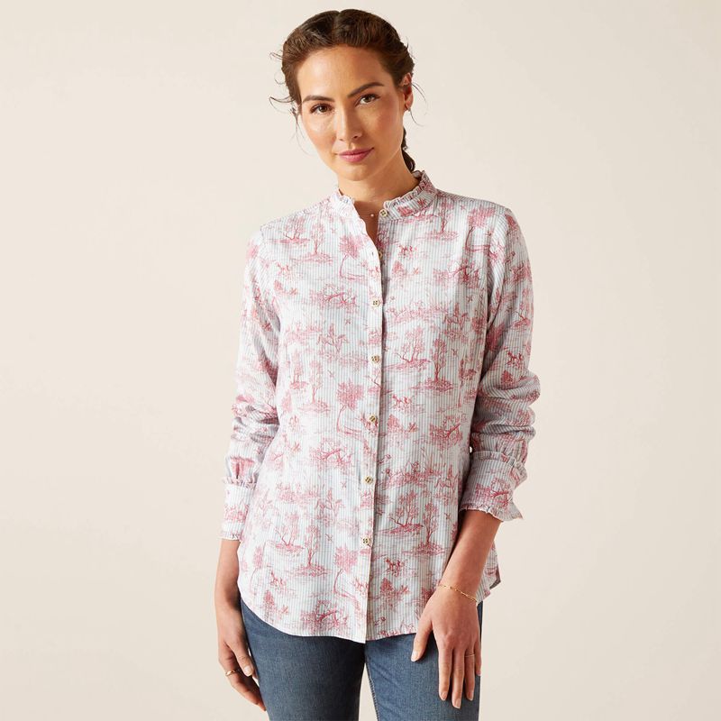 Ariat Clarion Blouse Toile Femme | IGB-69161734