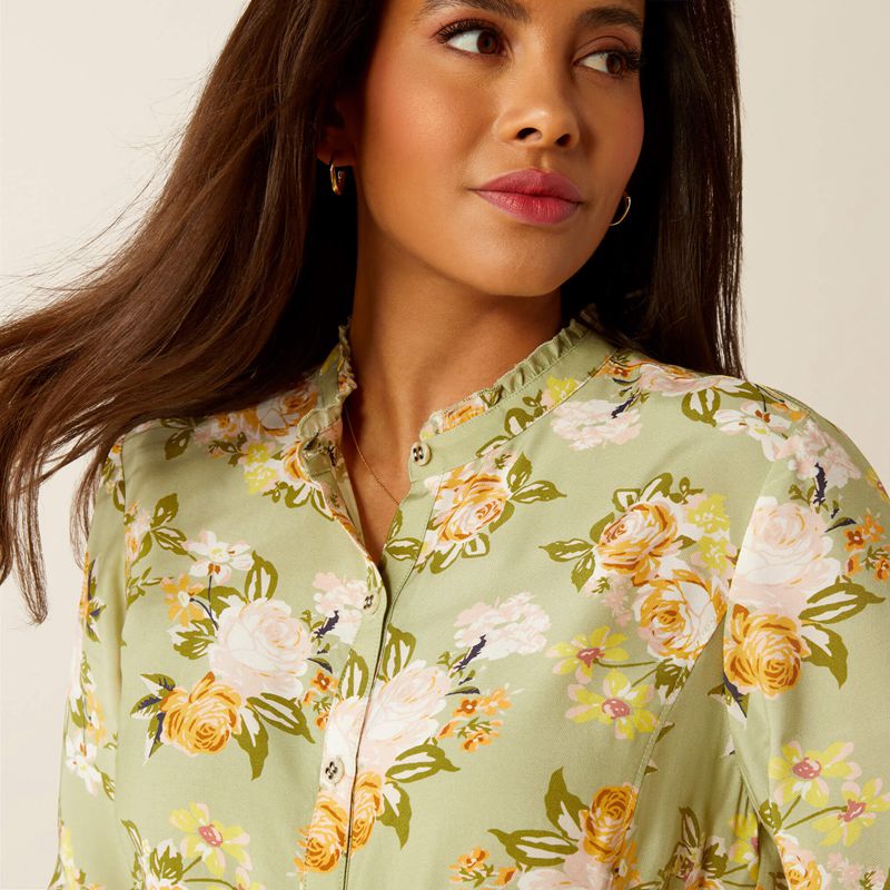 Ariat Clarion Blouse Rosegarden Print Femme | VCB-08259665