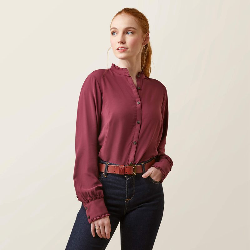 Ariat Clarion Blouse Tawny Port Femme | WIN-89607444