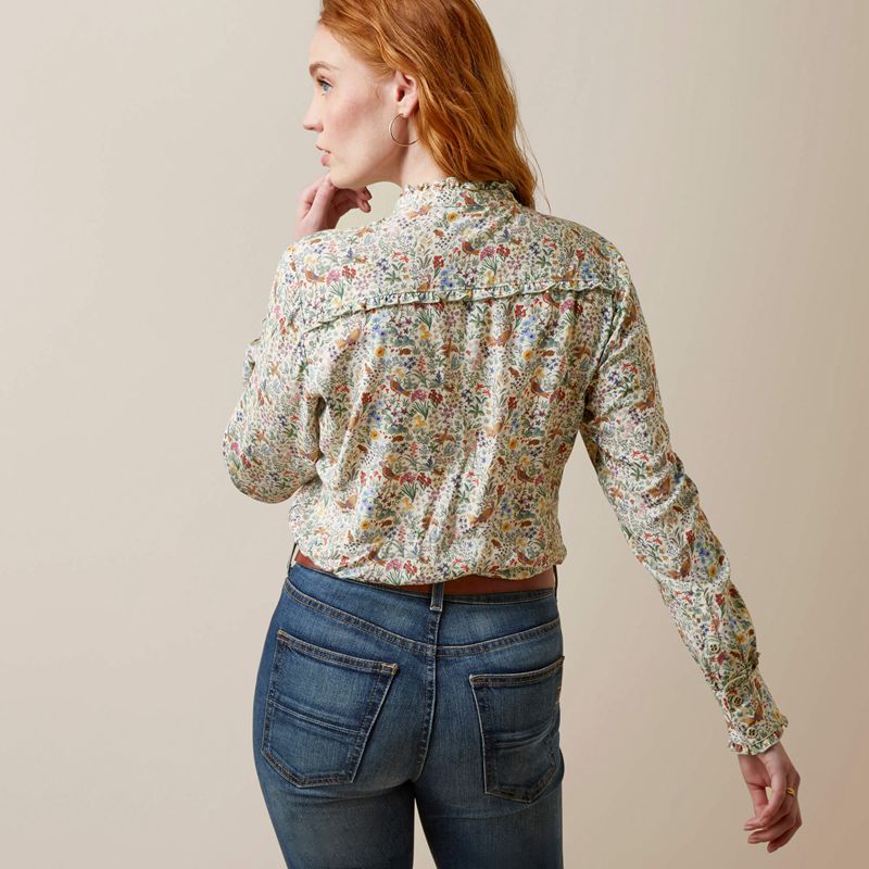 Ariat Clarion Blouse Bird Print Femme | LJC-34032393