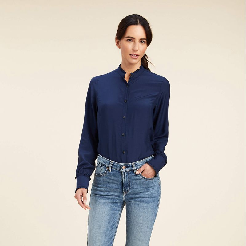 Ariat Clarion Blouse Bleu Marine Femme | SCV-84334999