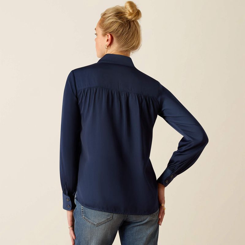 Ariat Charolais Blouse Bleu Marine Femme | FED-64944243