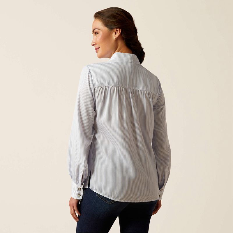 Ariat Charolais Blouse Bleu Femme | AGG-98127850