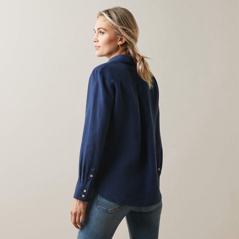 Ariat Cazadero Blouse Bleu Marine Femme | SKD-85456483