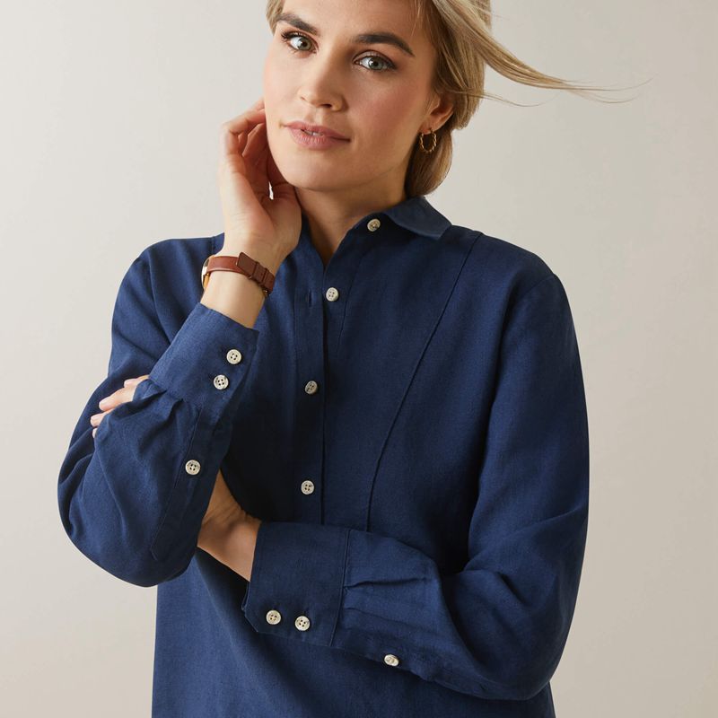 Ariat Cazadero Blouse Bleu Marine Femme | SKD-85456483