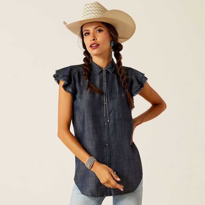 Ariat Carriage Top Indigo Femme | ZJD-33968149