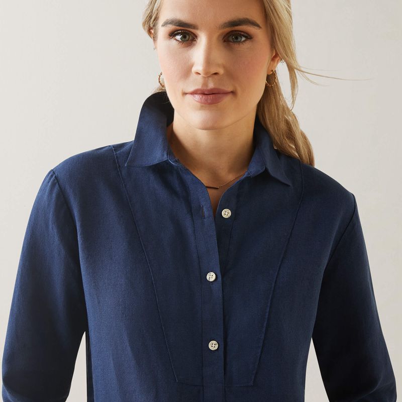 Ariat Cazadero Blouse Bleu Marine Femme | SKD-85456483