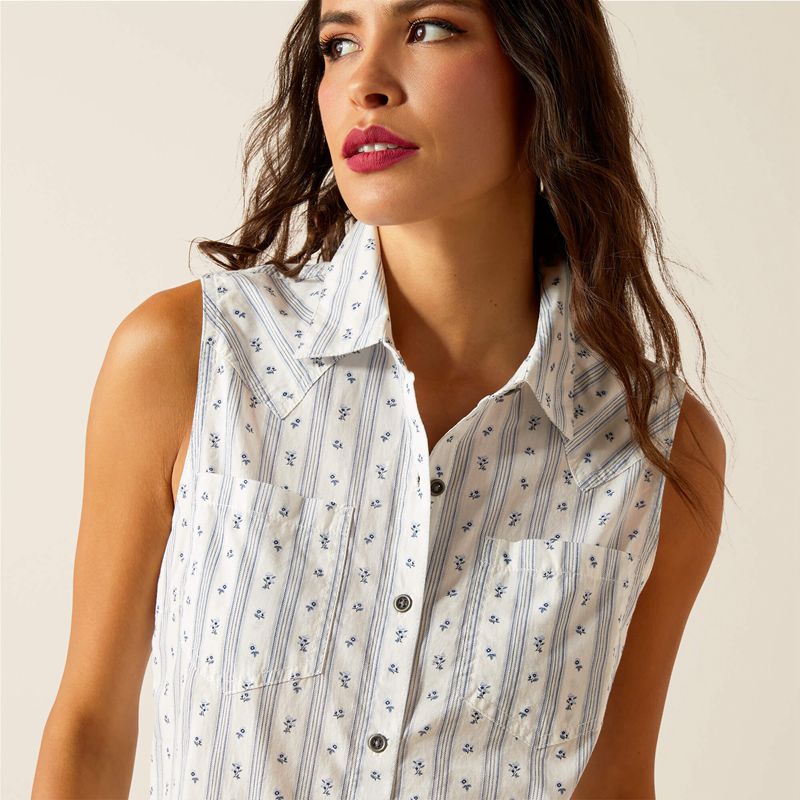 Ariat Billie Jean Shirt Mama's Floral Stripe Femme | LYD-45724587