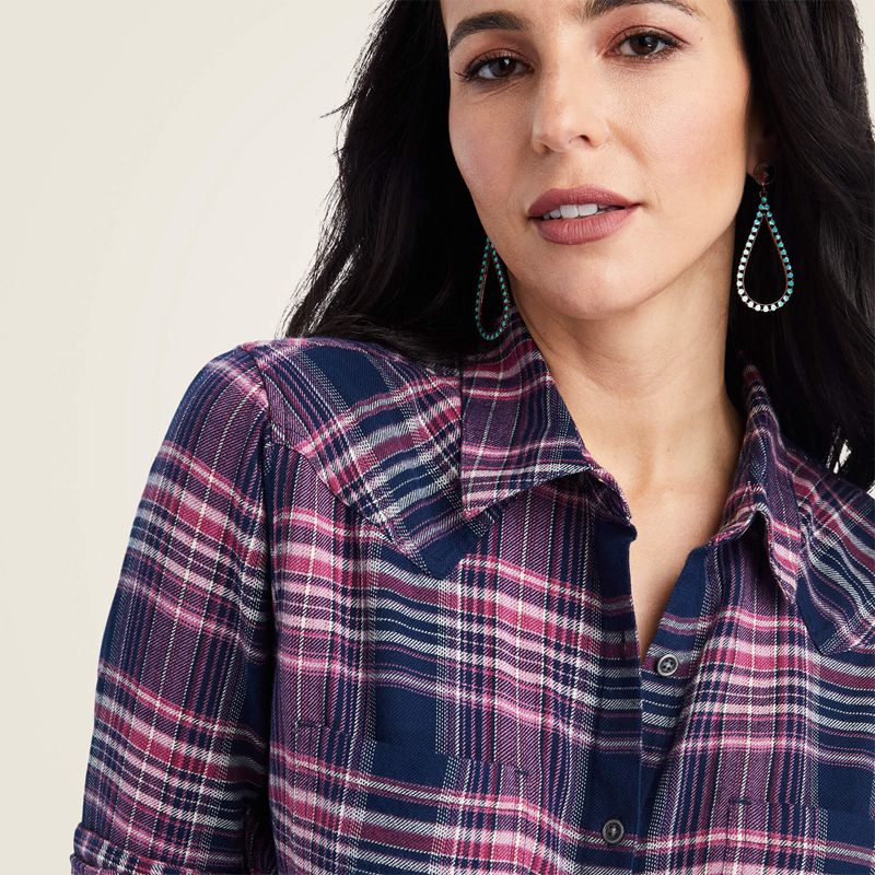 Ariat Billie Jean Shirt Sweetness Plaid Femme | EBQ-60092751