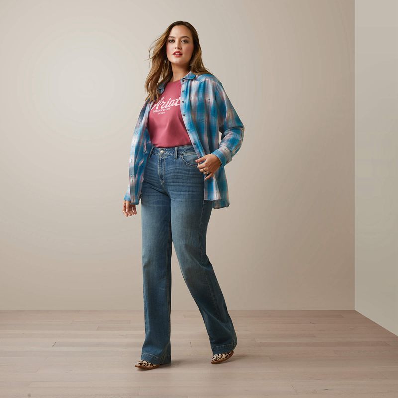 Ariat Billie Jean Shirt Idabel Dobby Plaid Femme | MMN-80204295