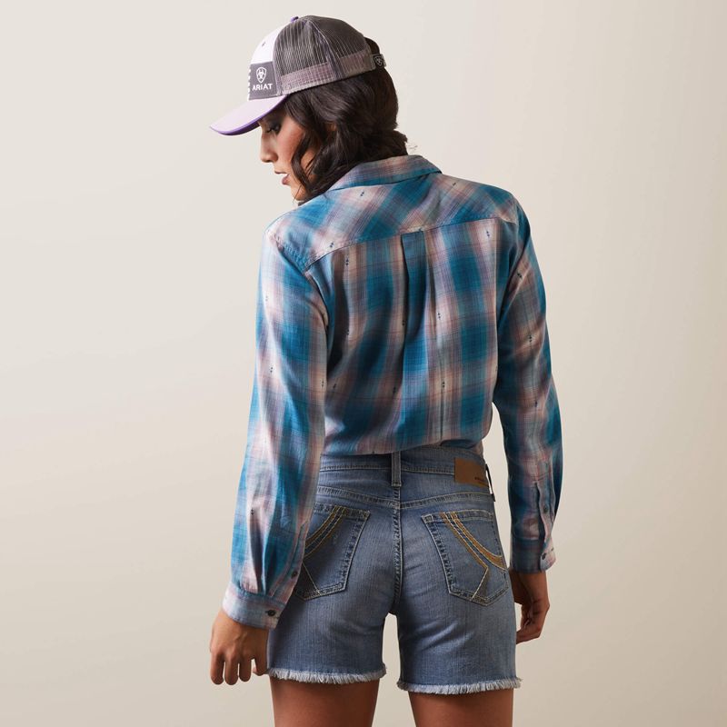 Ariat Billie Jean Shirt Idabel Dobby Plaid Femme | MMN-80204295