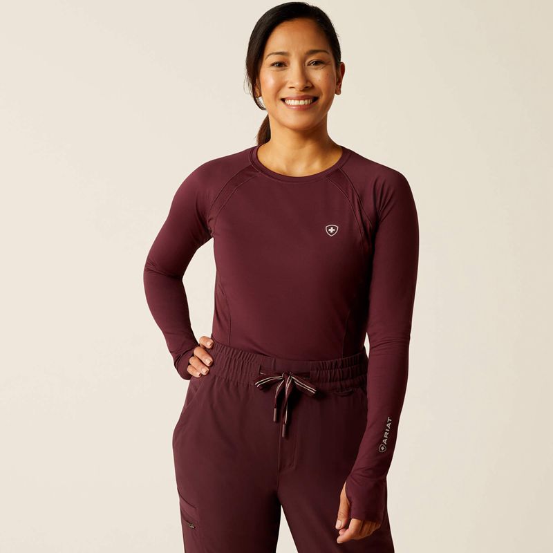 Ariat Venttek Underscrub Baselayer Winetasting Femme | TZV-39634119