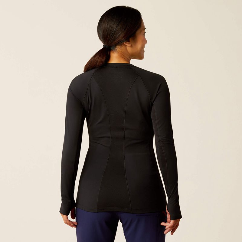 Ariat Venttek Underscrub Baselayer Noir Femme | APC-40187028