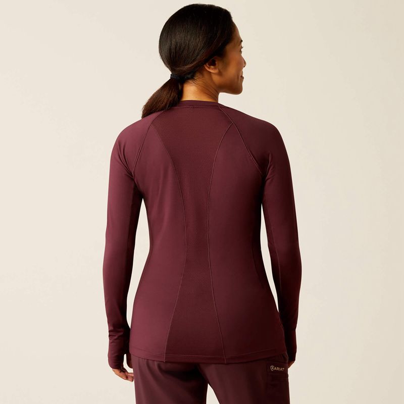 Ariat Venttek Underscrub Baselayer Winetasting Femme | TZV-39634119