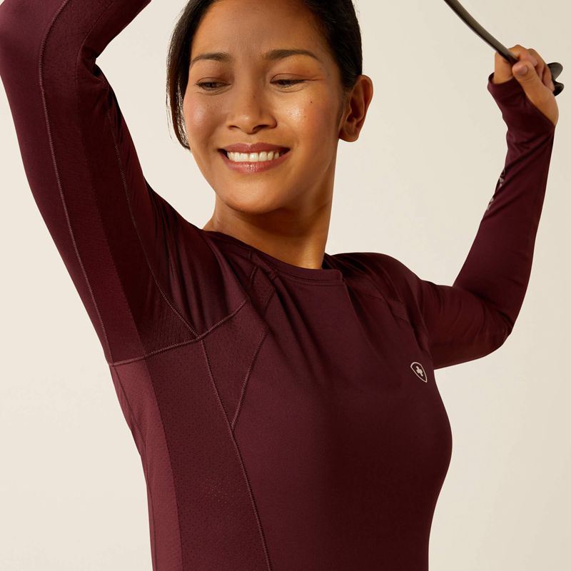 Ariat Venttek Underscrub Baselayer Winetasting Femme | TZV-39634119