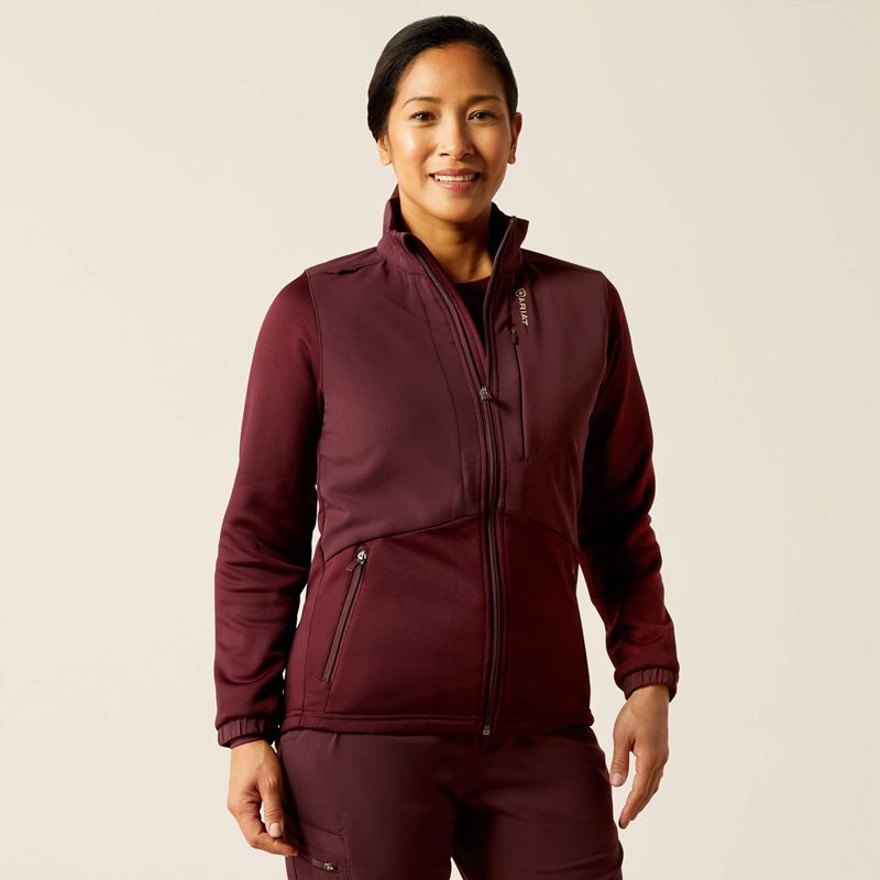 Ariat Sina Fleece Scrub Jacket Winetasting Femme | CUF-52822097