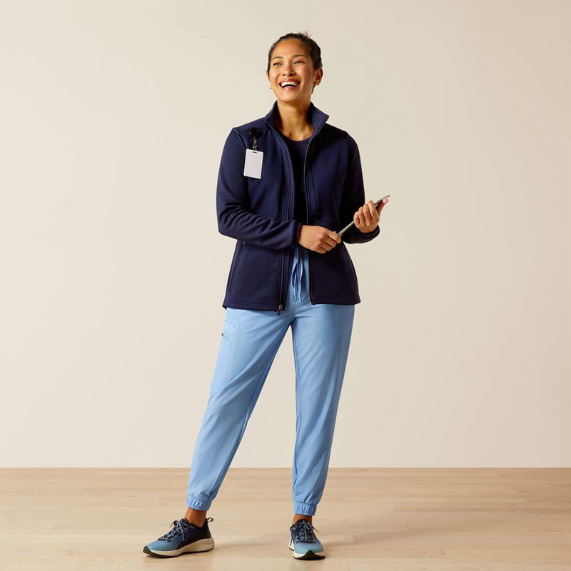 Ariat Sina Fleece Scrub Jacket Bleu Marine Femme | UNN-50239647