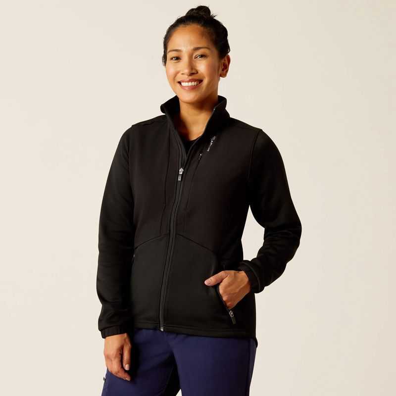 Ariat Sina Fleece Scrub Jacket Noir Femme | MHD-80340072