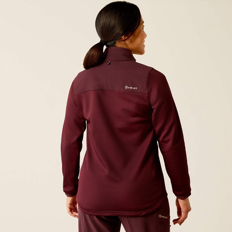 Ariat Sina Fleece Scrub Jacket Winetasting Femme | CUF-52822097