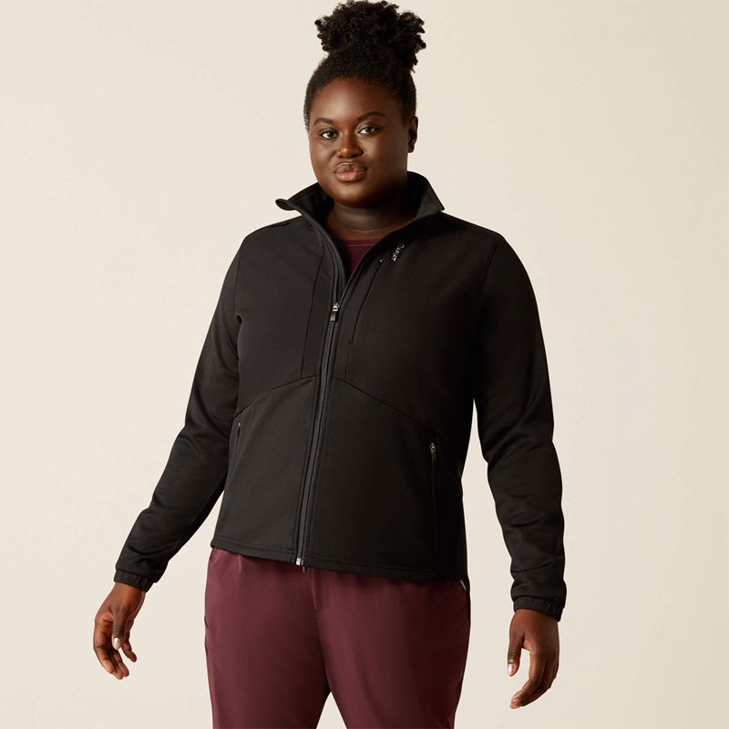 Ariat Sina Fleece Scrub Jacket Noir Femme | MHD-80340072