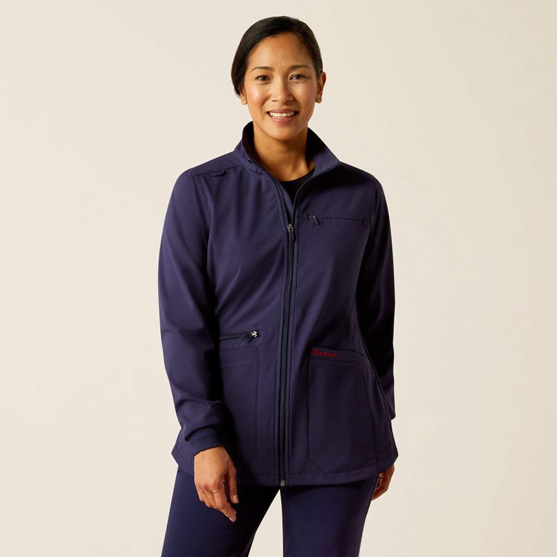 Ariat Rosalyn Utility Scrub Jacket Bleu Marine Femme | TYJ-83930581