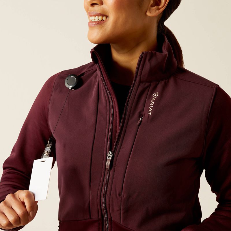 Ariat Sina Fleece Scrub Jacket Winetasting Femme | CUF-52822097