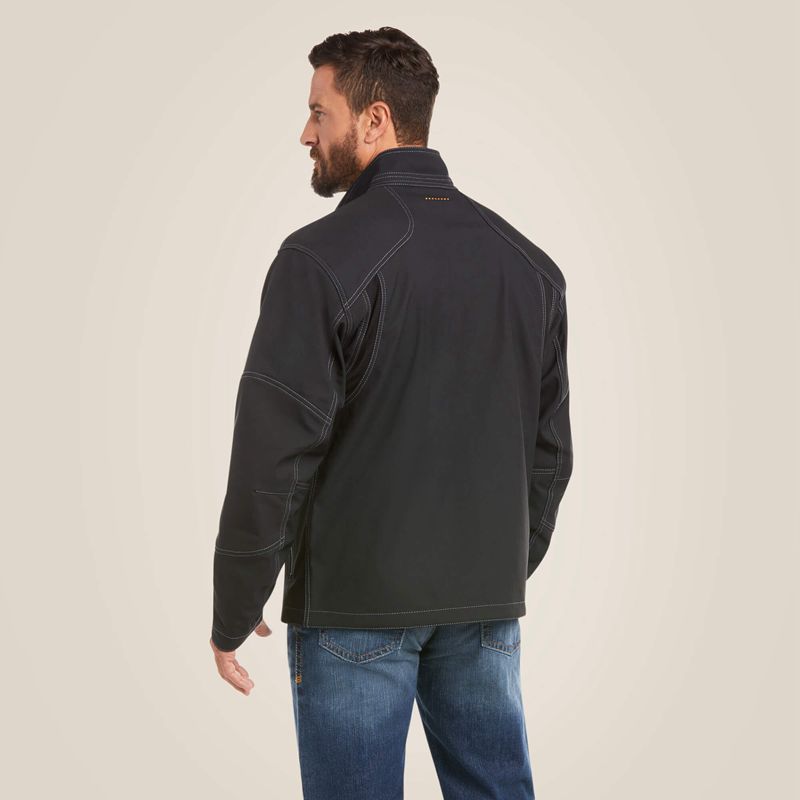 Ariat Rebar Stretch Canvas Softshell Jacket Noir Homme | UFG-92075116