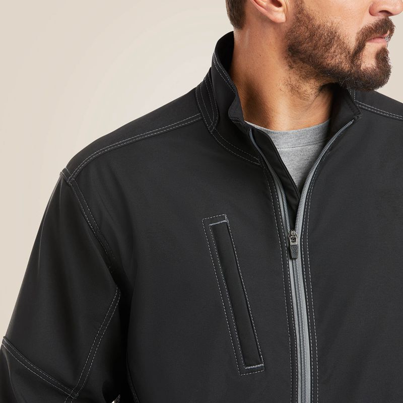 Ariat Rebar Stretch Canvas Softshell Jacket Noir Homme | UFG-92075116