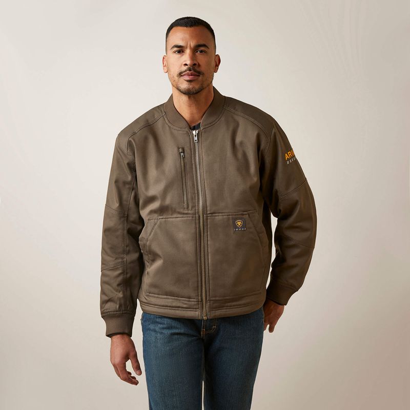 Ariat Rebar Stretch Canvas Bomber Jacket Wren Homme | JJB-84737923