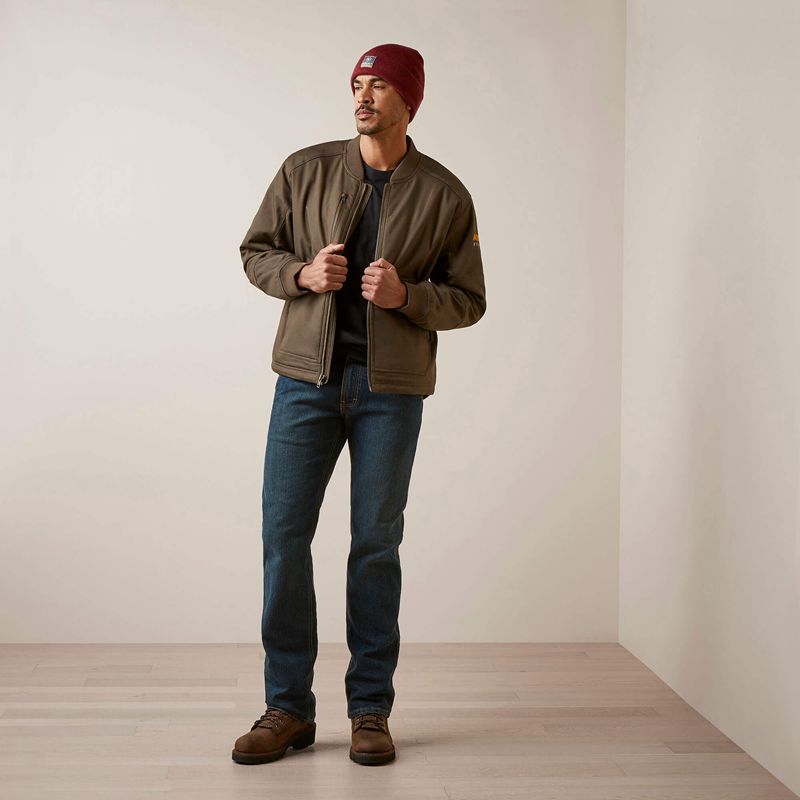 Ariat Rebar Stretch Canvas Bomber Jacket Wren Homme | JJB-84737923