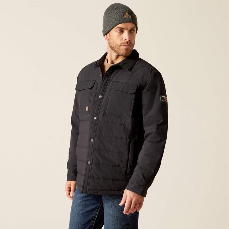 Ariat Rebar Cordura Ripstop Insulated Shirt Jacket Noir Homme | GFE-92841037