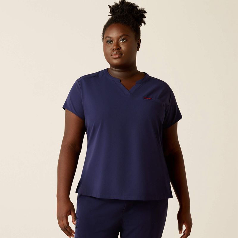 Ariat Eliza Fashion Scrub Top Bleu Marine Femme | ZMS-74454575