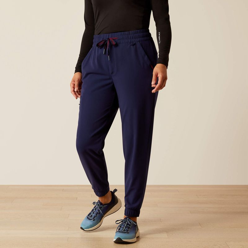 Ariat Blackwell Cargo Stretch Jogger Scrub Pant Bleu Marine Femme | RXT-68772191