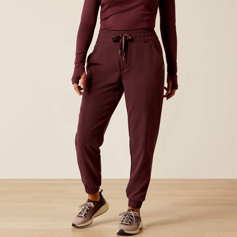 Ariat Blackwell Cargo Stretch Jogger Scrub Pant Winetasting Femme | TNV-65139583