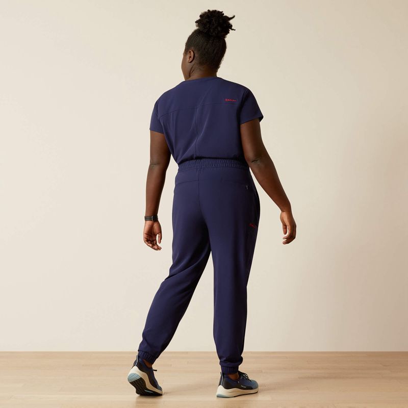 Ariat Blackwell Cargo Stretch Jogger Scrub Pant Bleu Marine Femme | RXT-68772191