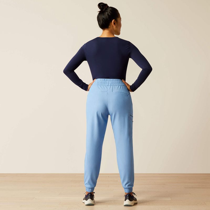 Ariat Blackwell Cargo Stretch Jogger Scrub Pant Bleu Clair Femme | DRE-48000757