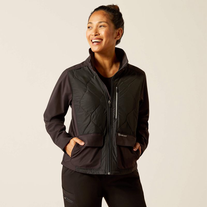 Ariat Ambroise Insulated Scrub Jacket Noir Femme | IER-75599599