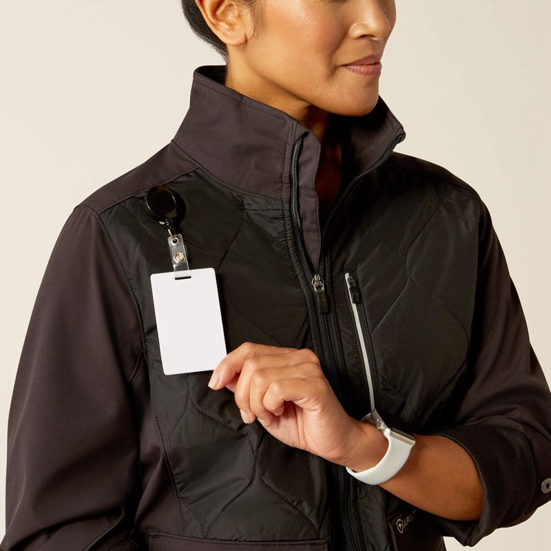 Ariat Ambroise Insulated Scrub Jacket Noir Femme | IER-75599599