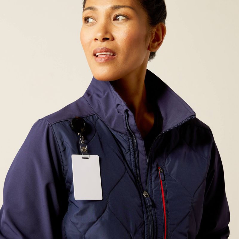 Ariat Ambroise Insulated Scrub Jacket Bleu Marine Femme | AWF-13054316