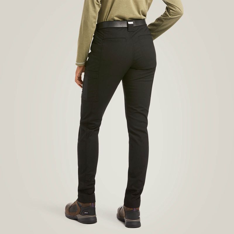 Ariat Rebar Durastretch Ripstop Cargo Straight Leg Pant Noir Femme | NTW-77600512