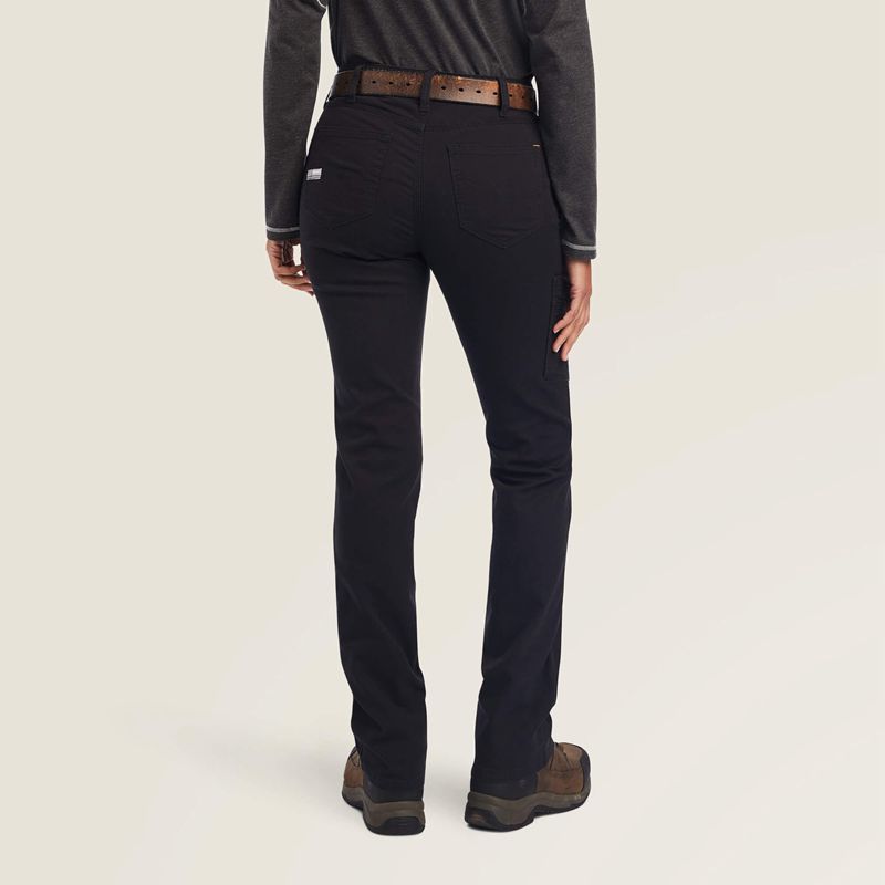 Ariat Rebar Durastretch Made Tough Straight Leg Pant Noir Femme | JLO-22688969