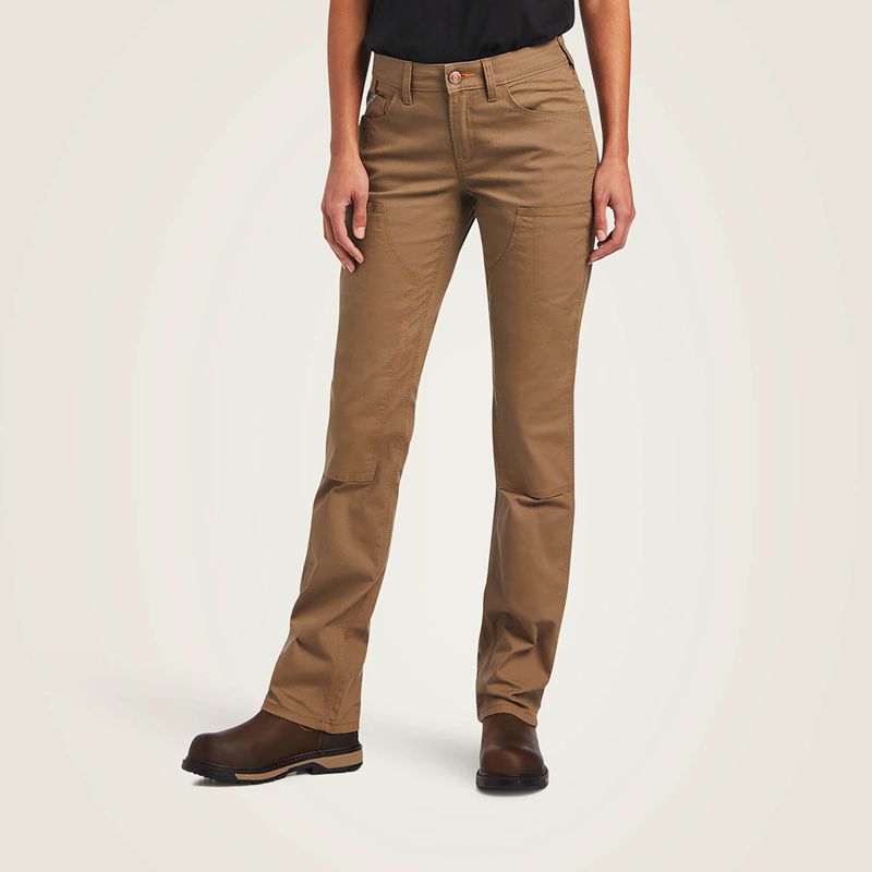 Ariat Rebar Durastretch Made Tough Double Front Pant Kaki Femme | AAL-62072900