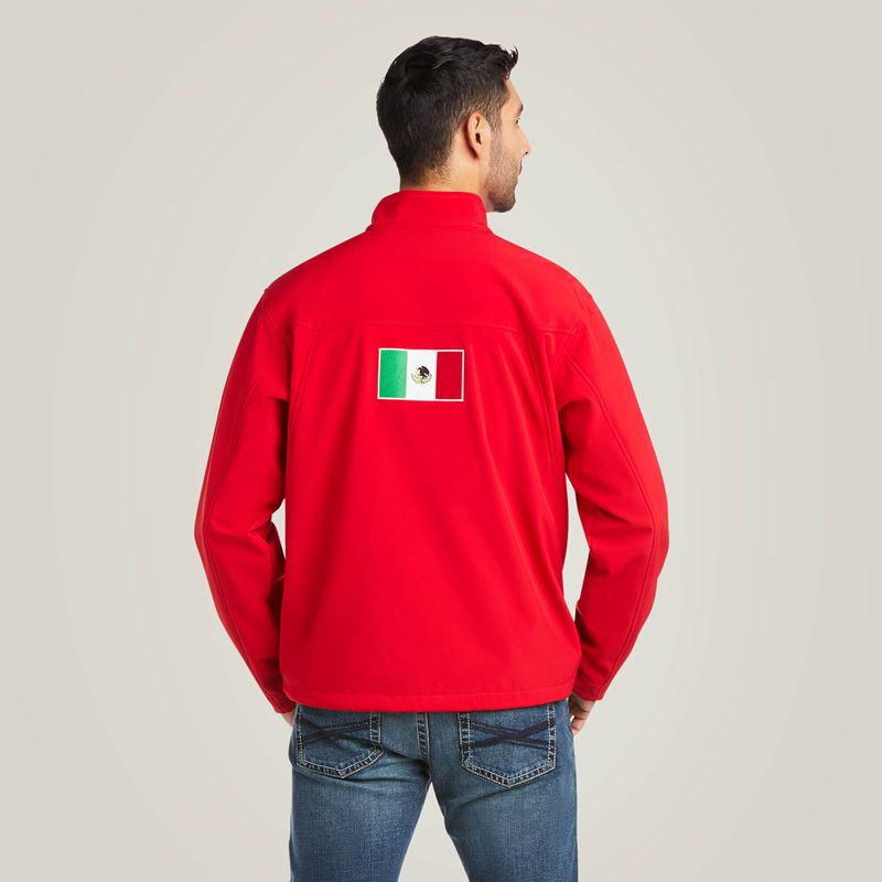 Ariat New Team Softshell Mexico Jacket Rouge Homme | LIY-51398655