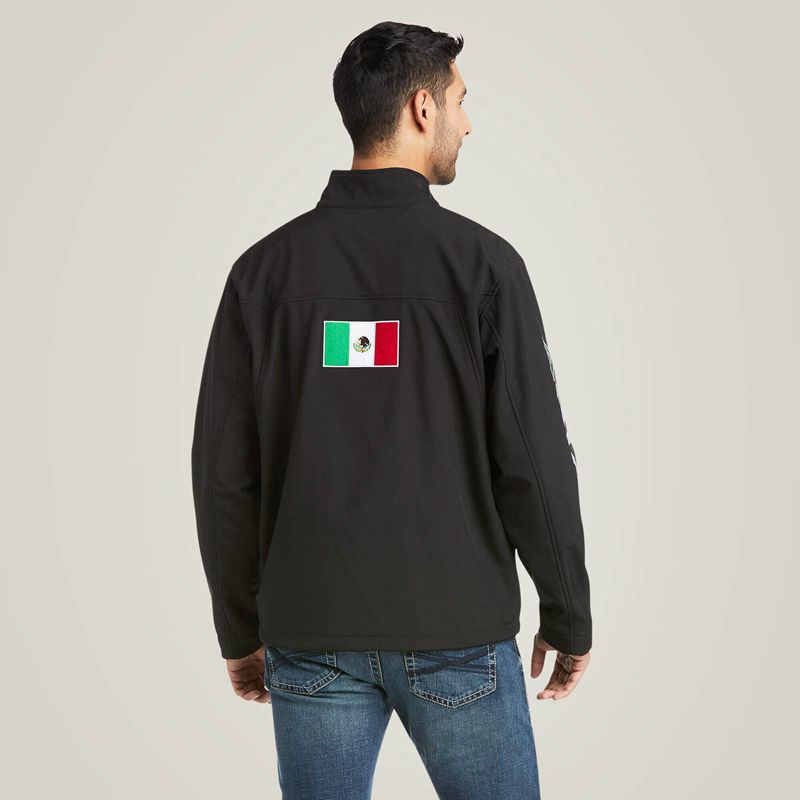 Ariat New Team Softshell Mexico Jacket Noir Homme | SAJ-91206908