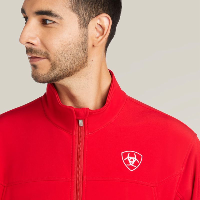 Ariat New Team Softshell Mexico Jacket Rouge Homme | LIY-51398655